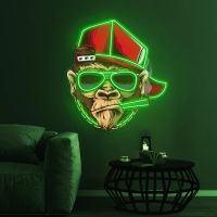 Lumières LED néon acryliques personnalisées, design de jeu UV Monkey, enseigne néon personnalisée, décoration pour fête, parc à thème, couleur et taille personnalisées, triple couche