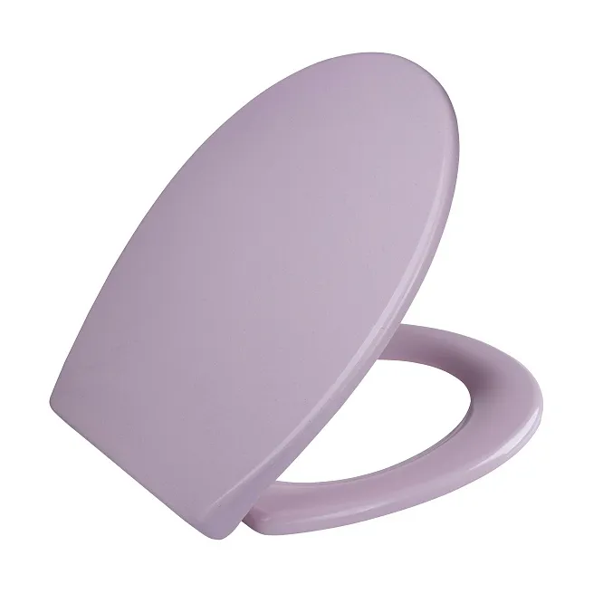 Made in China light purple quick release plastic pads washable toilet seat cover