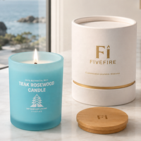 Bougie parfumée de luxe, ensemble de bougies parfumées haut de gamme et coffret cadeau de bougies |   Bougie parfumée en verre à la cire de soja pour cadeaux élégants