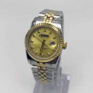 Reloj Mecánico SEILOCE NH35 de Nuevo Diseño en Oferta, Reloj de Lujo Automático con Cronógrafo y Diamantes de Acero Inoxidable para Parejas - Product Image 4