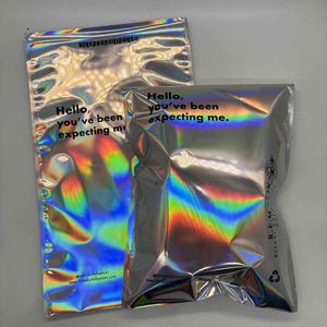 Custom LOGO Printed Holographic Poly Shipping Mailer for Hoodies Laser Mailing Bag S M L Postage Polymailer - Product Image 1