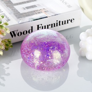 Pelota Antiestrés Suave de Rebote Lento, Pelota de Ventilación con Purpurina Brillante y Colorida, Pelota de Maltosa Aurora, Juguete para Apretar - Product Image 5