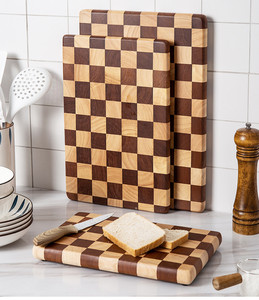 Planche à découper en <span class=keywords><strong>bois</strong></span> de caoutchouc épais, rectangulaire, à grain de <span class=keywords><strong>bois</strong></span>, pour la viande et les légumes - Product Image 5
