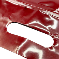Sacs d'emballage en plastique personnalisés avec logo imprimé et poignée découpée pour le thé, les aliments, les cadeaux, les boutiques et les petites entreprises