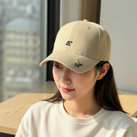 Topi Baseball OEM Berpinggiran Lengkung Bordir Huruf Terstruktur untuk Pria dan Wanita