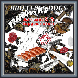 Hot Dog Grill Panier Clip Brosse avec 6 Saucisses En Acier Inoxydable Amovible Résistant À La Chaleur Manche En Bois <span class=keywords><strong>Barbecue</strong></span> Maille Clip - Product Image 3