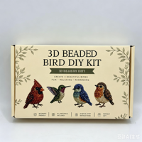 Kit de perlage DIY transfrontalier pour nouveau kit d'artisanat d'animaux de dessin animé 3D perlés avec logo d'oiseau