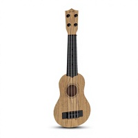 Custom Logo Premium Wood High Quality Acoustic Guitarlele Musical Instruments Bulk Natural Wood Round-hole Wood-grain Ukulele