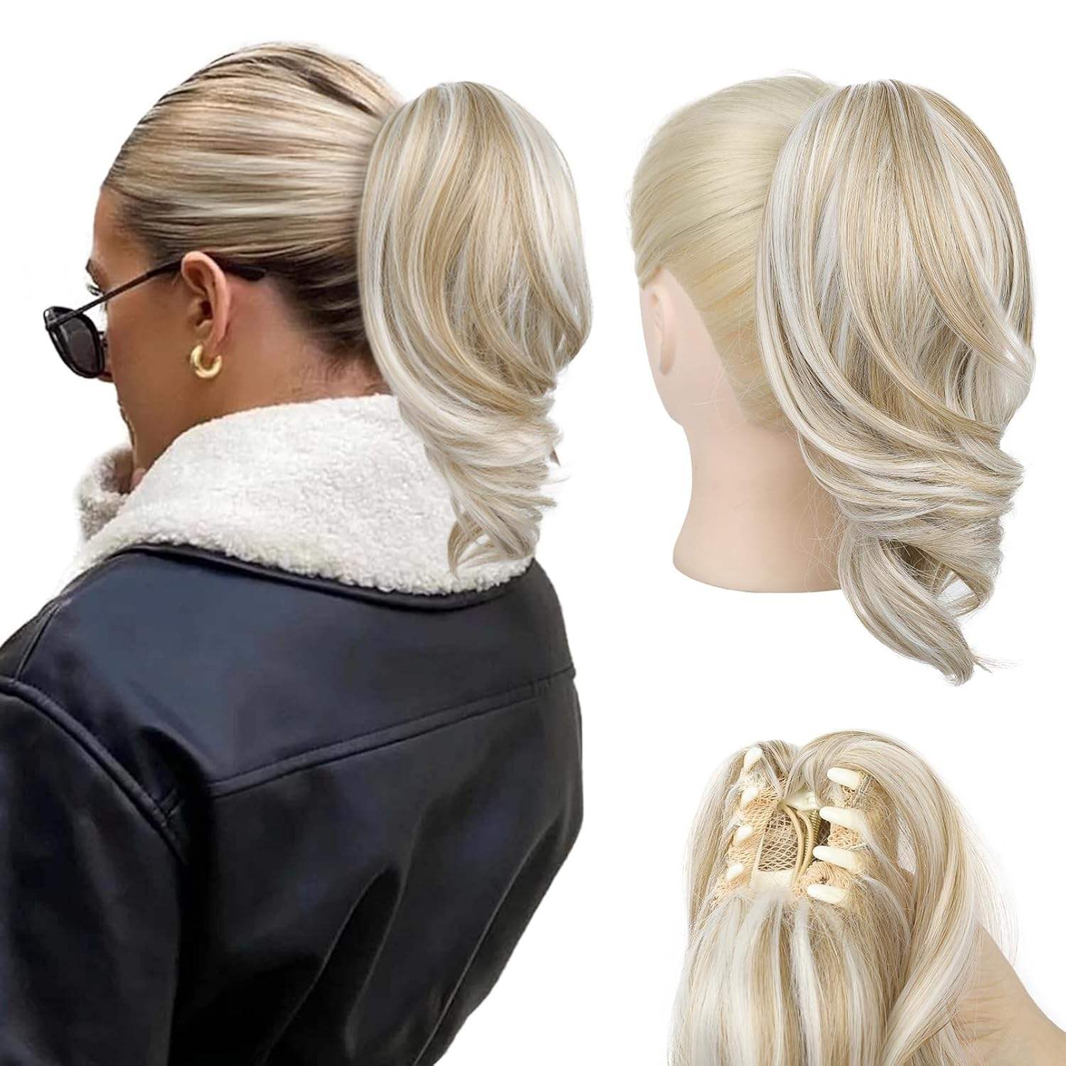 Blond cendré avec mèches