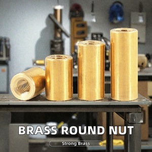 Brass Polished Fully Threaded Metric Round <b>Nut</b> for Automotive Industry - Product Image 2