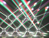 Projecteur LED mobile 100W à faisceau 8x10W RGBW avec laser, stroboscope, DMX512 pour scène, DJ, discothèque, KTV, soirée, spectacle, éclairage laser