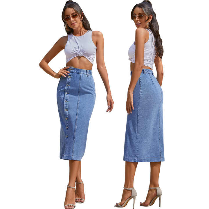 women jean skirt 