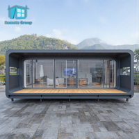 Cabaña Modular Prefabricada de 40 pies, Tipo Apple, para Hotel o Bar, Resistente al Agua, con Dormitorio y Baño