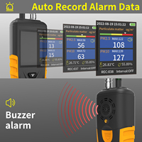 Detector de Gases Múltiples Portátil, Monitor de Calidad del Aire PM2.5, Contador de Partículas de Polvo, Analizador de Tamaño de Partículas con Software PDF y Registrador de Datos