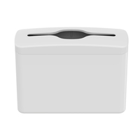 Distributeur de serviettes hygiéniques moderne en ABS blanc et noir à ressort pour comptoir, idéal pour salle de bain et cuisine