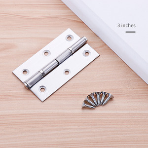 Высококачественный подшипник, небольшой утолщенный свободный лист, дверной шарнир для домашнего шкафа, плоский открытый шарнир из нержавеющей стали - Product Image 4