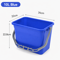 Baiyun Cleaning AF08422 Cubo de fregona rectangular de 10L de plástico PP engrosado con mango ergonómico para el hogar, multicolor