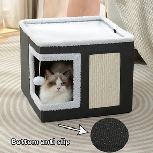 Niche <span class=keywords><strong>pour</strong></span> animaux d'intérieur pliable en sisal, <span class=keywords><strong>pour</strong></span> chiens et chats, toutes saisons, avec rangement, <span class=keywords><strong>pour</strong></span> salon, offrant chaleur et confort - Product Image 4
