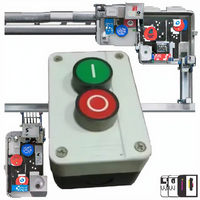 Interruttore a pulsante elettronico IP66 resistente all'acqua e alla polvere, in plastica e metallo, con testa a fungo da 22mm, LED giallo/grigio, 10A 1NO1NC, con terminale a vite