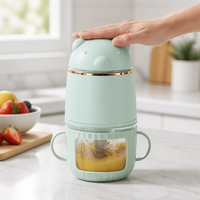 Elektrische vleesmolen 300ml mini-voedselprocessor 250W glazen pot verstelbare snelheden voor thuis baby puree groente fruit malen