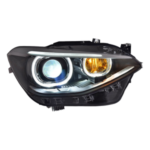DOS pour <span class=keywords><strong>BMW</strong></span> <span class=keywords><strong>Série</strong></span> <span class=keywords><strong>1</strong></span> F20 Bloc optique 2012-<span class=keywords><strong>2015</strong></span> Modifié bas de gamme Haut de gamme Angel Eye Lentilles LED Phares - Product Image 1