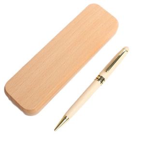 Signature Beech Wood <b>Box</b> Set Eco-friendly Creative Ballpoint <b>Pen</b> Engraving Event Commemorative Gift - Product Image 4