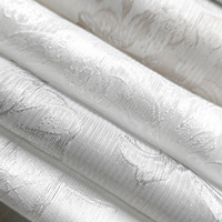 Tissu de rideau en organza jacquard moderne, transparent, vendu au mètre pour draperies de fenêtre contemporaines