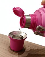 Botol Air Stainless Steel 1000ml dengan Tutup Ganda, Vacuum Flask untuk Perjalanan, Dilengkapi Sedotan dan Pegangan