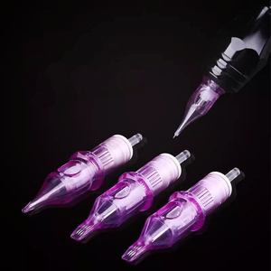 10 aiguilles de tatouage jetables violettes et roses pour machines à tatouer, idéales pour les artistes PMU - Product Image 3