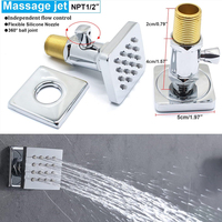 Système de douche monté au plafond en laiton pommeau de douche pluie de 16 pouces robinet thermostatique dissimulé pour hôtel Spa usage commercial