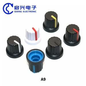 A9 kenop potensiometer plastik 6mm, tombol kontrol Volume 6mm putih merah hijau biru kuning oranye - Product Image 3