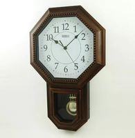 Pendule murale à quartz Vintage en plastique, 1 pièce, pendule chinoise antique, horloge murale