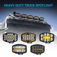 Feux de brouillard LED pour camion européen à cabine supérieure, 10 pouces, blanc ambre, DRL de toit, IP68, combo 9-36V, lampe auxiliaire tout-terrain pour camion