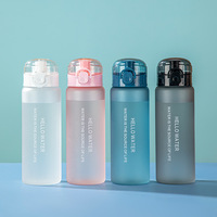 2025 nouveau créatif Anti-chute Fitness bouteille d'eau Pc matériel tasse en plastique grande capacité paille bouteille d'eau pour hommes et femmes