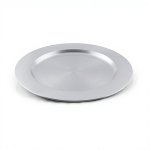 Plato de Presentación de Acero Inoxidable Ecológico de Primera Calidad, Elegante, para Bodas, Hoteles, Restaurantes de Alta Cocina, Precio Bajo Disponible - Product Image 1