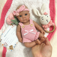 Poupée Reborn Fille de 12 Pouces Entièrement en Silicone Faite à la Main, Yeux Ouverts, Détails de Genre Réalistes, Interactive, Lavable