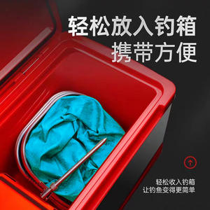 Panier de pêche carré épaissi en nylon anti-accrocs, filet de pêche portable, filet à main multifilament à séchage rapide pour la pêche sauvage - Product Image 5