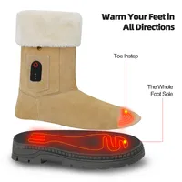 Di regolazione della temperatura di ricarica scarpe riscaldamento elettrico scarpe riscaldamento scarpe outdoor a piedi cotone caldo neve Stivali da donna