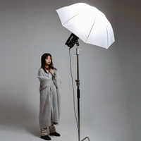 Parapluie parabolique translucide blanc portable pour flash de studio Speedlite, diffuseur d'éclairage doux pour photographie, appareil photo, nylon, métal