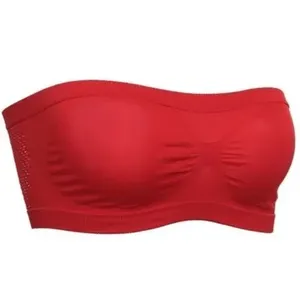 OEM poitrine enveloppes hauts grande taille femmes mode sans couture doux anti exposition haute élastique enveloppé invisible sans bretelles soutien-gorge en maille ODM - Product Image 3