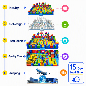 ปราสาทลมเป่าลมเชิงพาณิชย์ ธีมอวกาศ สวนสนุกแบบพกพา กันน้ำ ติดตั้งง่าย - Product Image 6