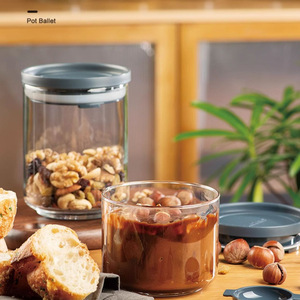 Verrerie <span class=keywords><strong>Luminarc</strong></span> 500ML 800ML 1100ML Récipient de stockage d'aliments <span class=keywords><strong>en</strong></span> <span class=keywords><strong>verre</strong></span> empilable Bocal hermétique <span class=keywords><strong>avec</strong></span> boîtes et cuillères scellées sûres - Product Image 5