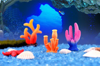 Coral artificiel en résine de couleur pour aquarium, vente en gros