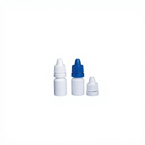 Flat PE <b>Dropper</b> <b>Bottle</b> with Custom Colored Tamper-Evident Caps for Eye Drops - Product Image 1