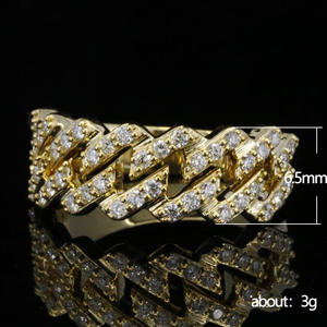 Anello Geometrico F977 con Diamanti, Montatura Pavé, Pietra Naturale Rotonda, Anelli Unisex per Matrimonio e Moda - Product Image 5