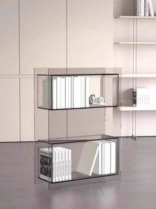 Acrylic Floor Bookshelf Storage Rack Living Room Furniture Simple Side 3-<b>Shelf</b> Anti-Tip Anti-Slip <b>Modern</b> Customized - Product Image 6