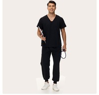 Vêtements de travail pour médecin dentiste, uniforme médical d'hôpital en polyester et élasthanne doux de haute qualité, couleur unie, manches courtes, vente en gros