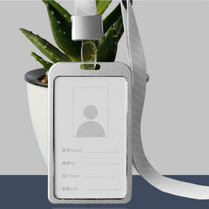 <span class=keywords><strong>Porte</strong></span>-<span class=keywords><strong>badge</strong></span> en aluminium <span class=keywords><strong>fantaisie</strong></span> transparent à prix d'usine, très vendu, avec cordon - Product Image 4