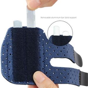 Attelle de support de réglage <span class=keywords><strong>Velcro</strong></span> à double doigt en aluminium Protecteur de doigt Attelle de fixation - Product Image 2