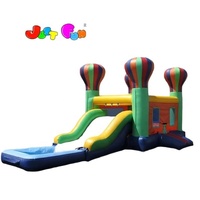 Videur aventure 2 en 1 jaune et bleu avec toboggan ballons gonflables toboggan aquatique avec piscine à vendre